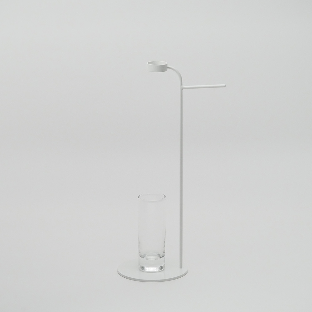 Vase [Line-M] white〈フラワーベース〉/ white