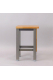 手しごと椅子（角椅子C-062N）W300×D300×H460 / gray×ナラタモ