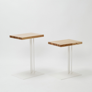 Rectangle side table W400×D300×H600〈ワークデスク〉/ powde×white