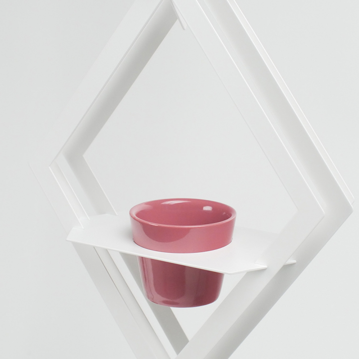 Vase [Rhombus]〈フラワーベース〉/ ピンク