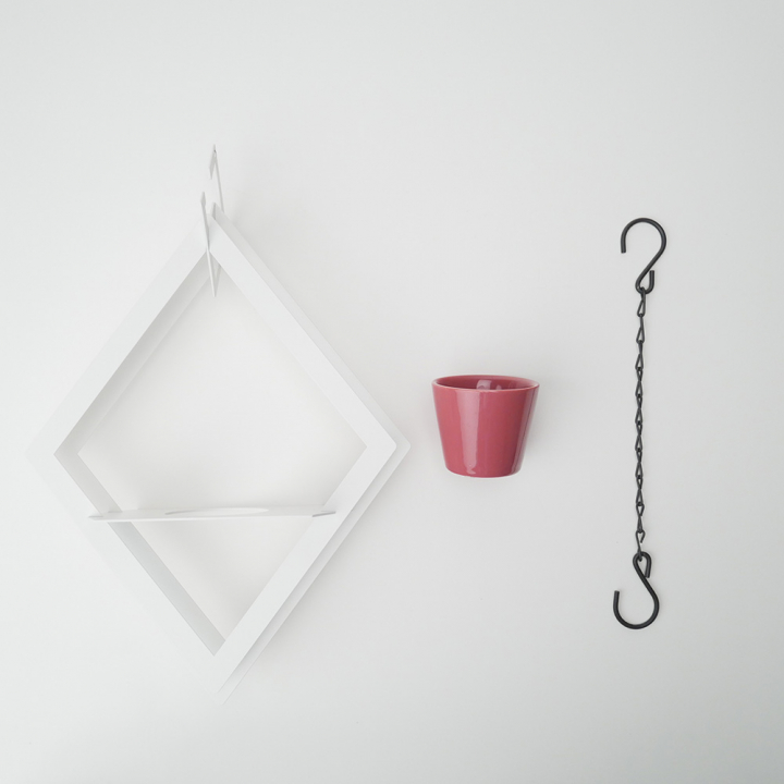 Vase [Rhombus]〈フラワーベース〉/ クリーム